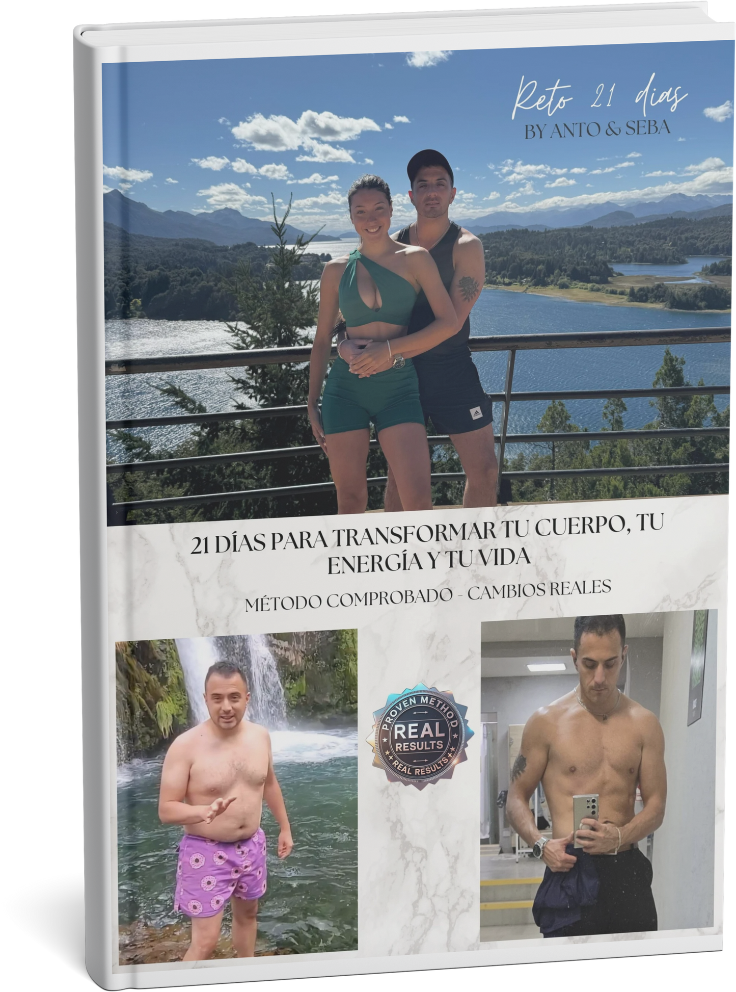 Portada del ebook Reto 21 días de Seba & Anto para transformar tu cuerpo, tu energía y tu vida.